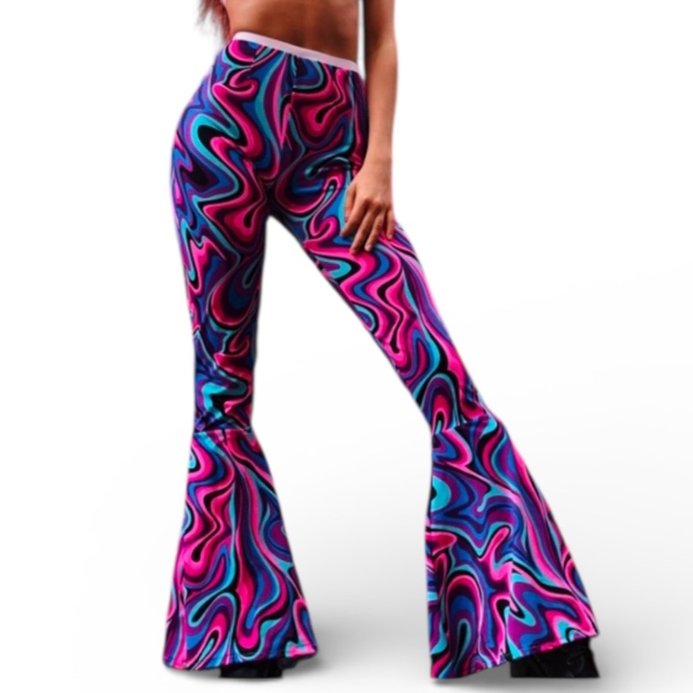 New 70’s Disco Retro bell bottom Pants 3XL